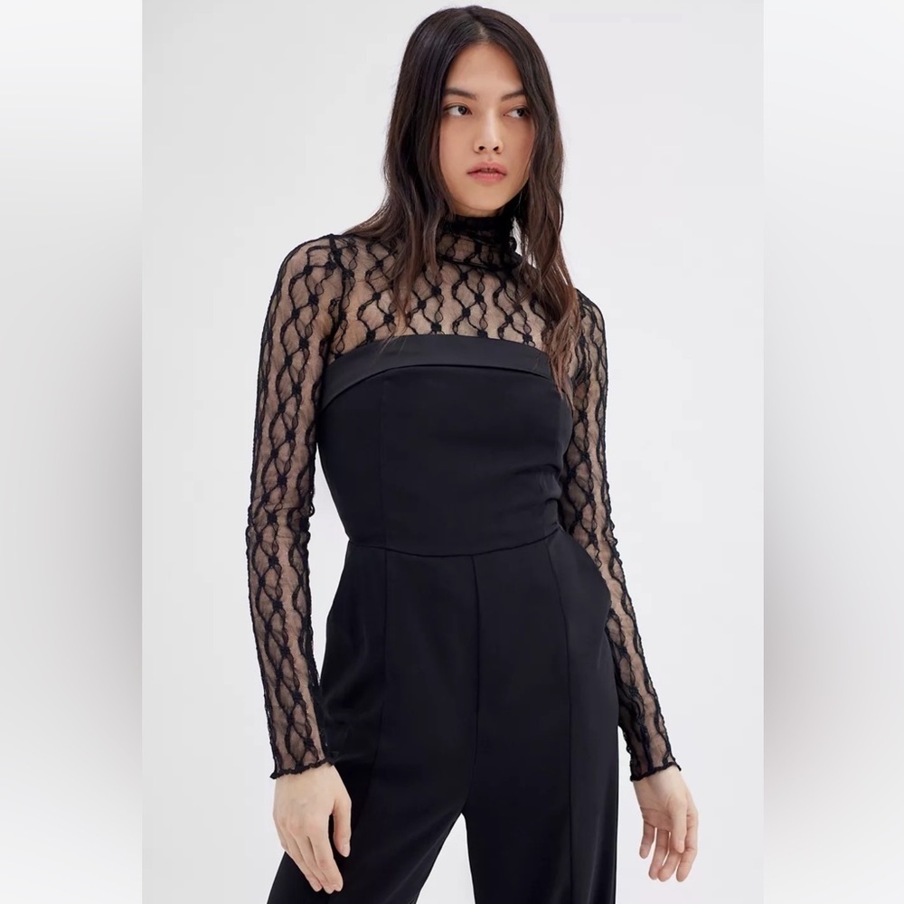 UO Glamorous Strapless Jumpsuit, Black, Large, NWT